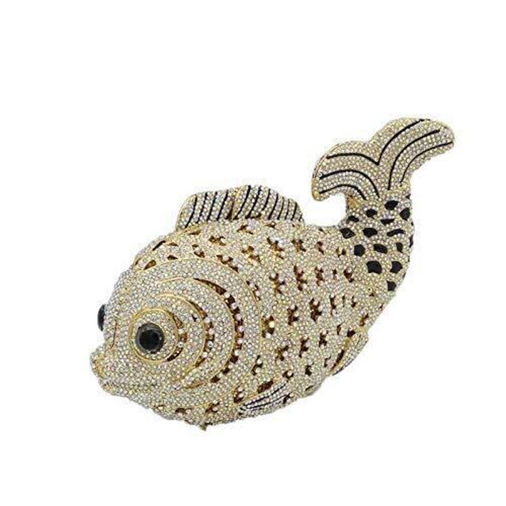 9627 Fish Rhinestone Clutch Purses Formal Evening Bags Prom Purse Wedding
